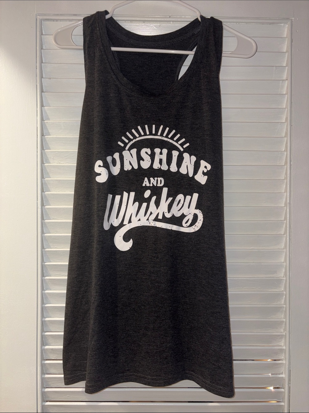 Trendy Sunshine and Whiskey Graphic Tank Top🔥